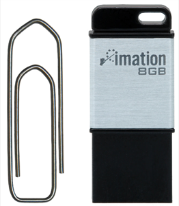 La diminuta memoria flash USB Atom Imation llega hasta los 8 GB