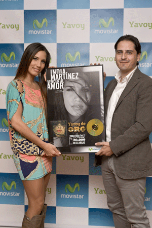 Movistar entrega el Primer Yavoy de Oro a la cantante India Martínez 