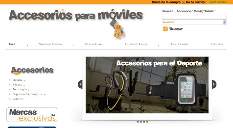 Nueva tienda on line de accesorios para móviles